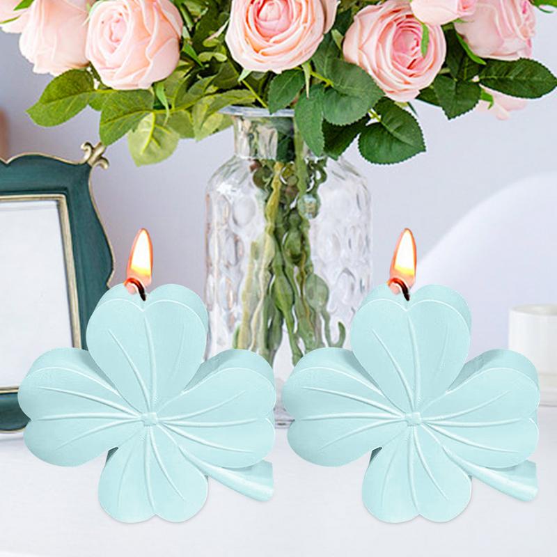 Four Leaf Clover Scented Silicone Candle Mold Aromatherapy Soap Mold Candle Making Supplies Flower Shape Handmade Candle Molds