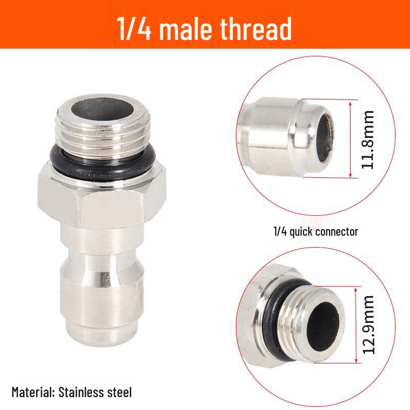 2-Point Brass Quick Connect High-Pressure Water Gun Hose for Car Washing and Cleaning 380.