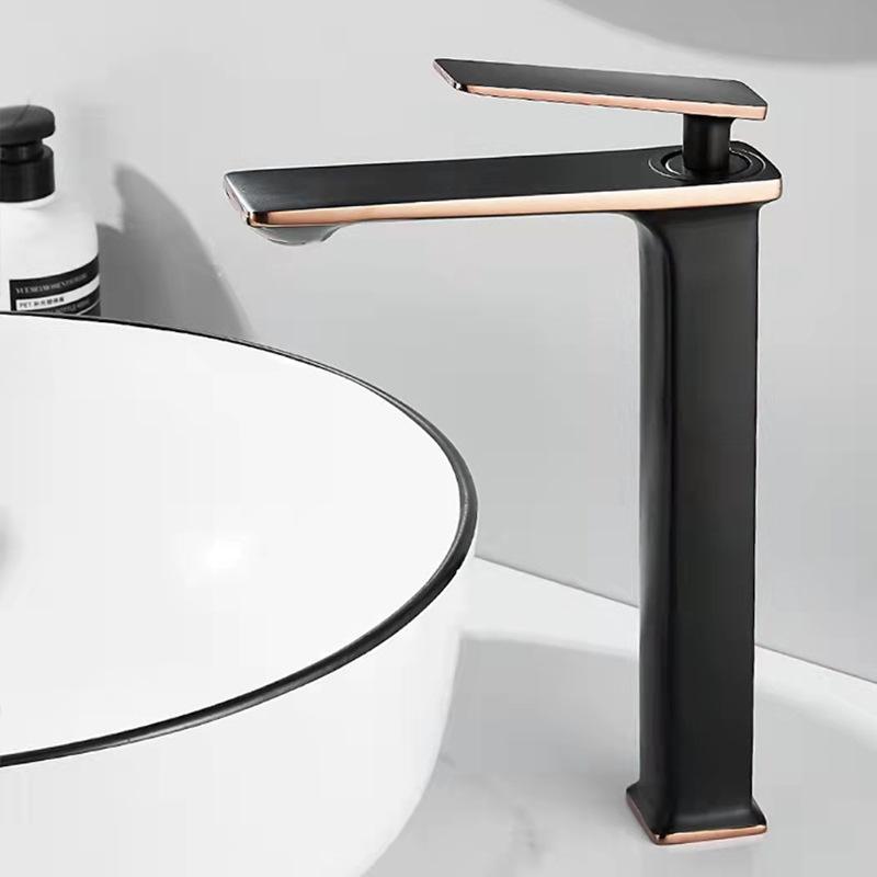 White Brass Basin Faucet Bathroom Sink Faucets Hot Cold Water Mixer Crane Deck Mounted Single Handle Hole Bath Kitchen Taps