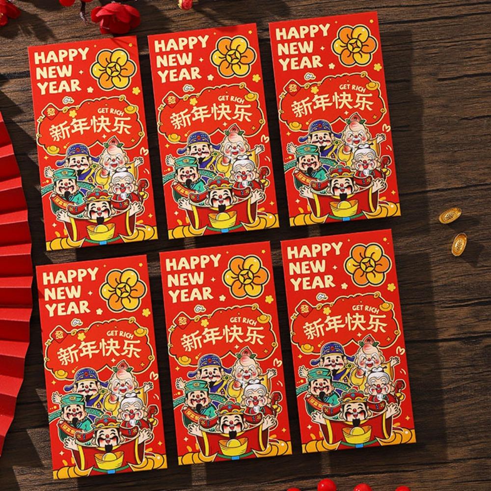 Rectangular Lucky Money Bag Solid Red Packet Chinese New Year Red Envelope  Kids