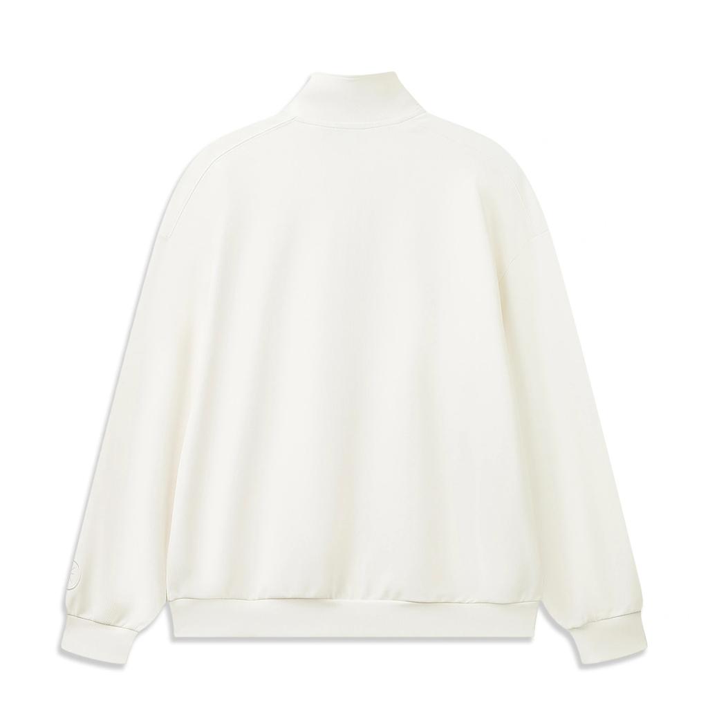 Men's Li-Ning Way Of Wade Sweatshirts Men's Ivory Stand Collar Moderate