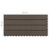 Carreaux de terrasse vidaXL - Marron foncé - WPC - 60x30 cm - 1,08 m²