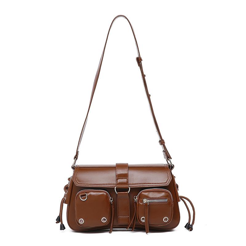 

Сумка подмышку Женская Новая Сумка на плечо Сумка-мессенджер темно-коричневого