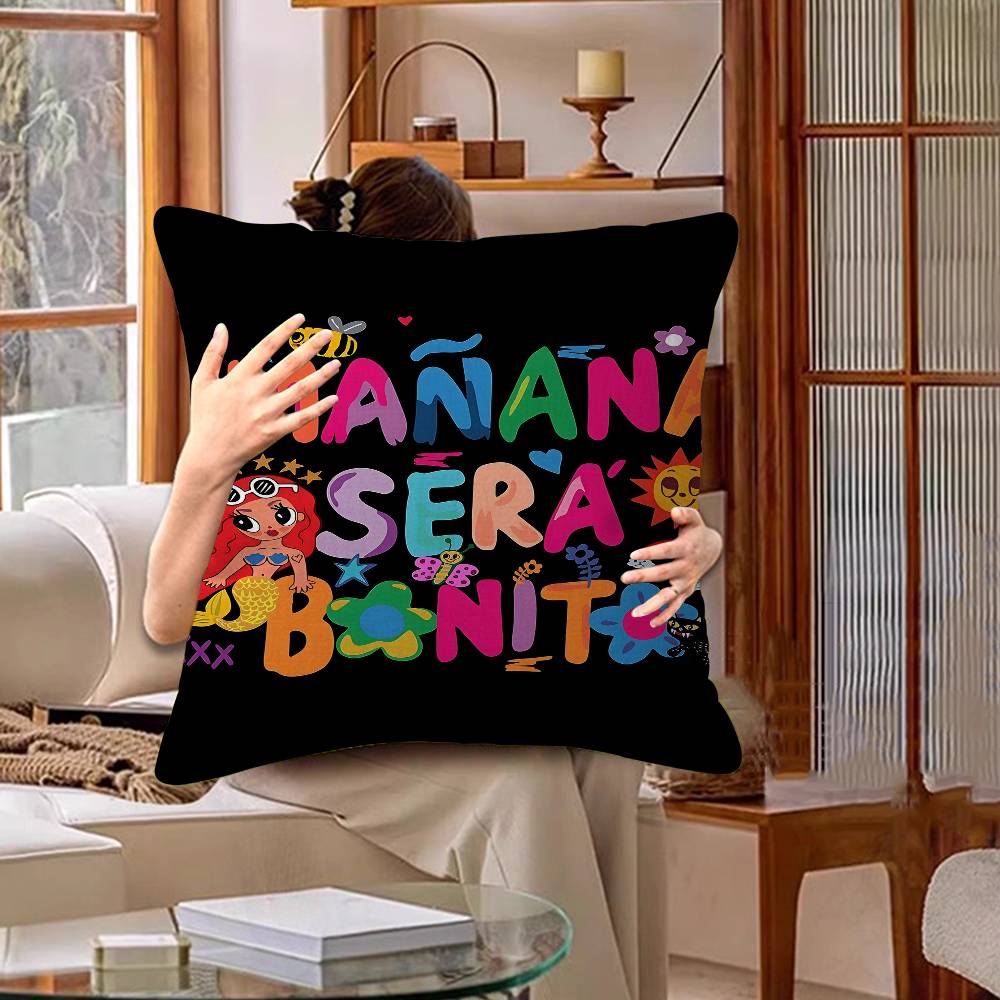 

Karol G Manana Sera Bonito Pillow Covers Cartoon Sofa Decorative Home Double-sided Printing Short Plush Cute Cushion Cover 30cmx30cm
