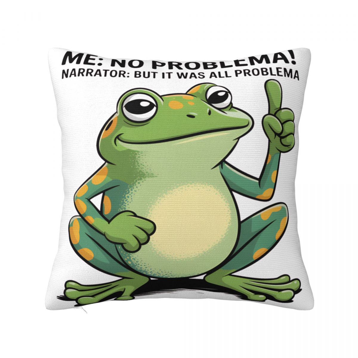Ik Geen Probleem Verteller Maar Het Was Allemaal Probleem Grappige Meme Kussenhoezen Product Printen Kussenhoes Decor Sierkussenhoes Peach skin 18*18(CM)-1Pcs