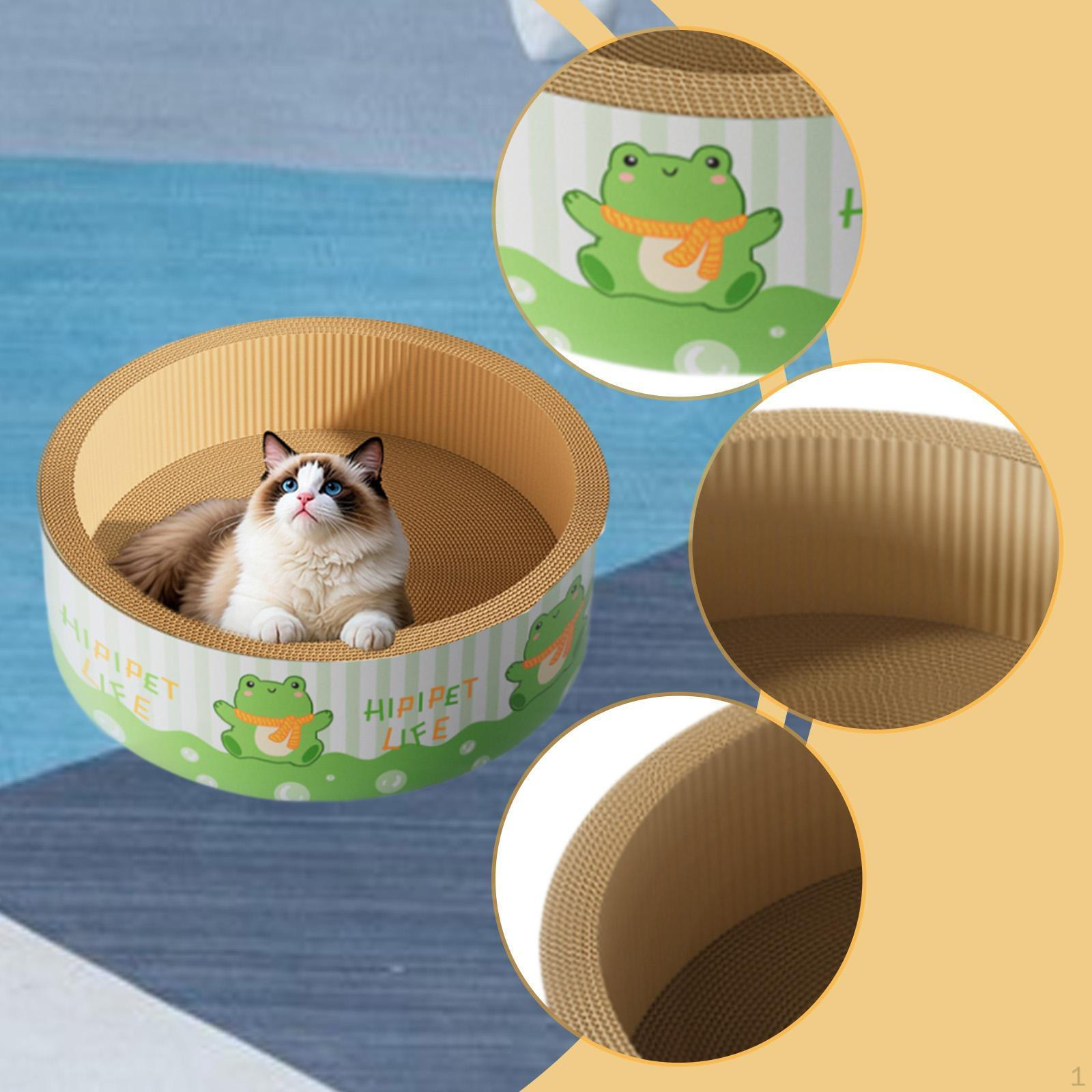 

Кровать-когтеточка миска гофрированный картон интерактивная игрушка для игр сверхпрочная комфорт для зелёный