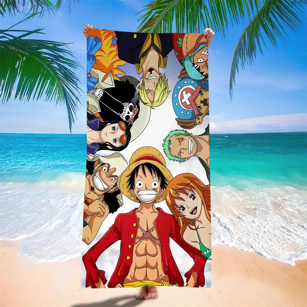 New Anime Character Printed Microfiber Beach Towel Quick Dry Water Absorbent Bath Towel