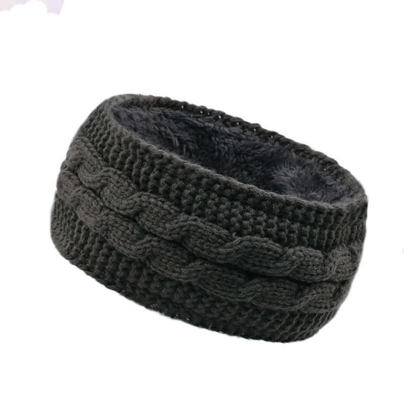 Womens Thermal Ribbed Thick Fleece Lined Winter Headband Wrap Ear Warmer