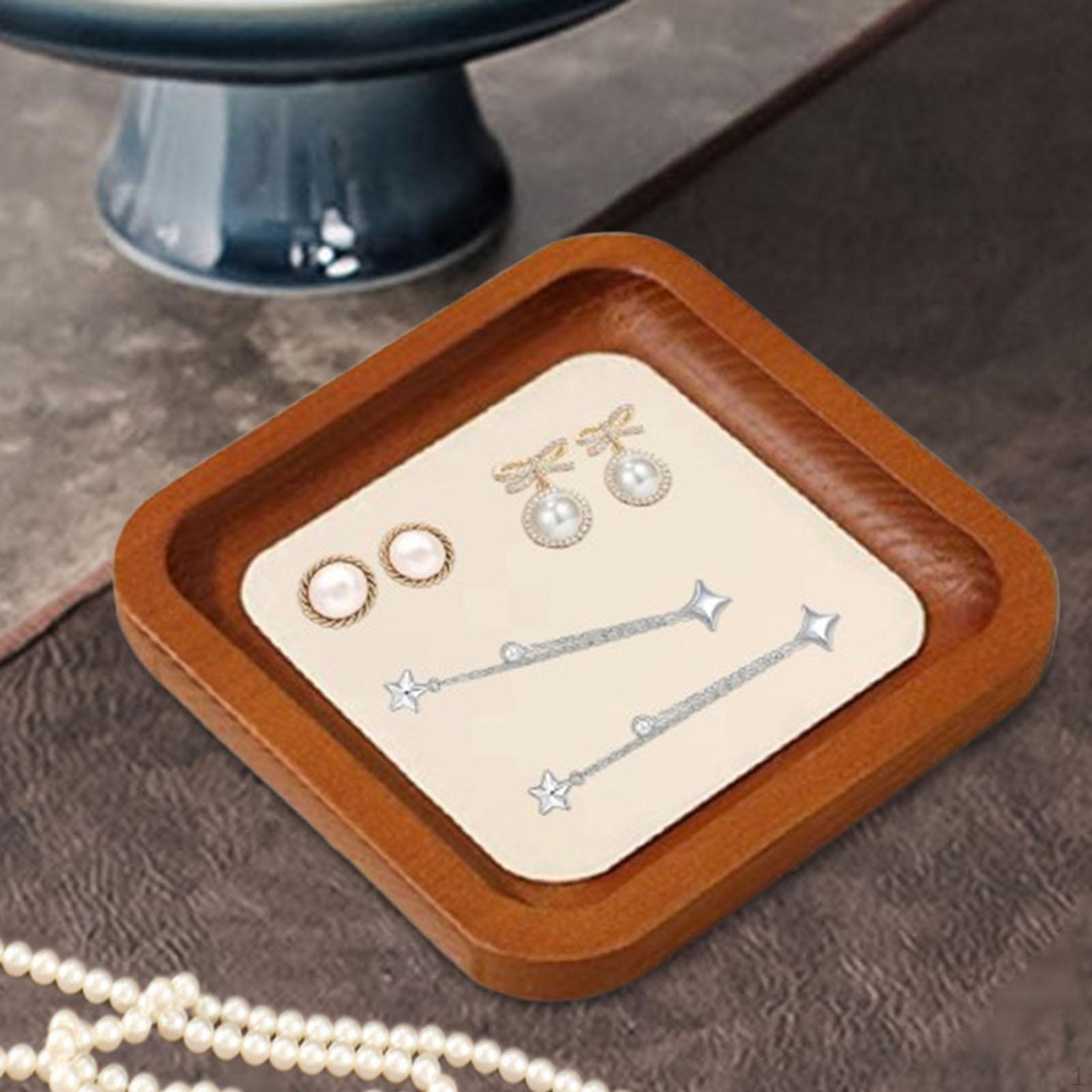 

4-дюймовые деревянные подносы для ювелирных изделий с плакатами бежевый