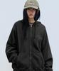Filluminate Authentic Logo Pigment Zip-Up Hoodie - Black