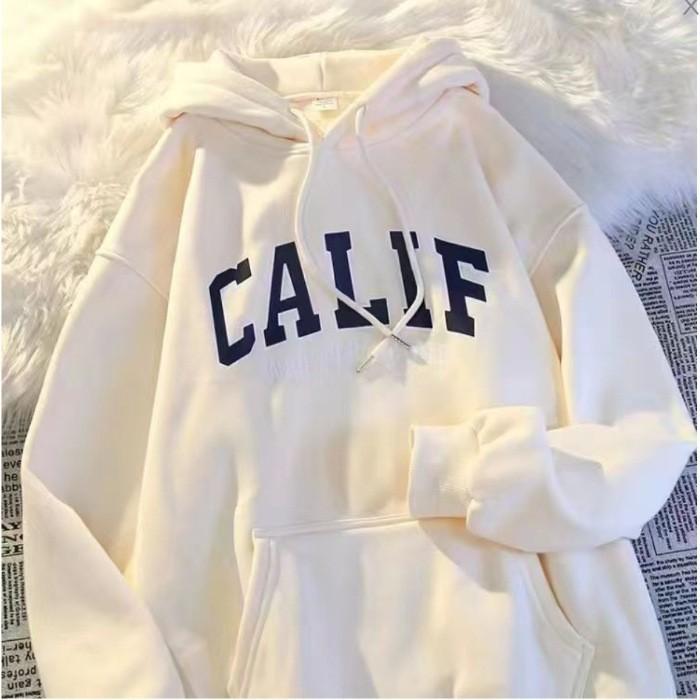 Fleece new letter printing hooded sweater men's and women's Korean version loose and thin wholesale