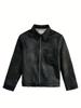 Men's High Street Trendy PU Leather Plaid Jacket - Autumn/Winter Short Casual Style