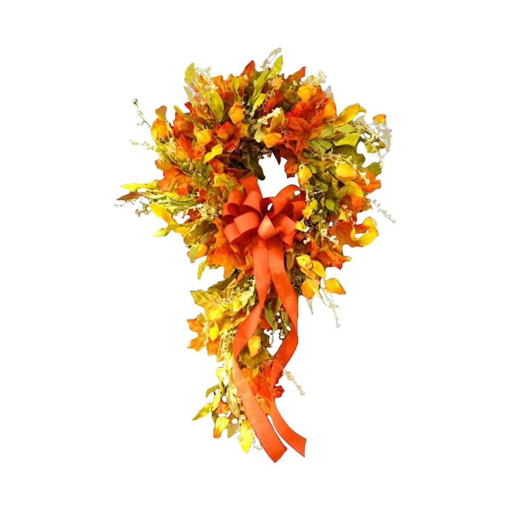 Fall Wreaths For Front Door Outside Garland Autumn Scene Decor Farmhouse Wreath Ornaments Home Patio Thanksgiving Decorations