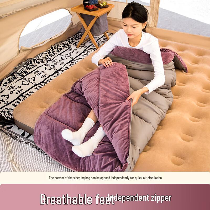 Beishanlang Winter Fleece-Lined Adult Sleeping Bag