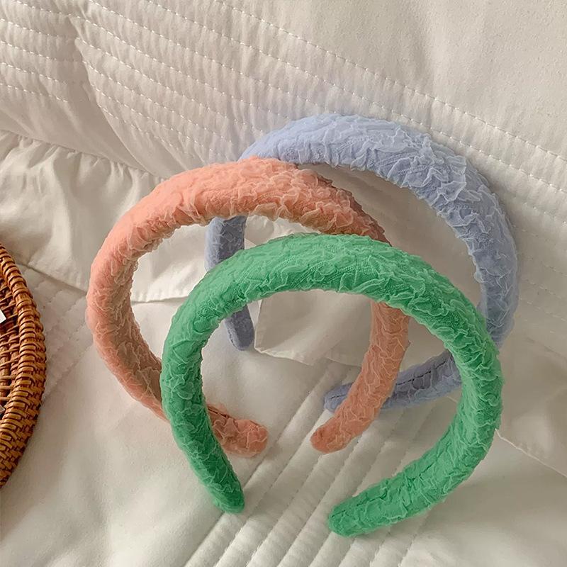 Candy-colored high-crown headband, Korean internet celebrity style, elegant headband, age-reducing wide-brimmed hair headband, hair ornament