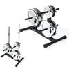 Home Barbell and Dumbbell Plate Storage Rack with Large and Small Hole Compatibility for Fitness Rooms