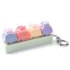 Colorful Design Cat Paw Squishy Keychain Smooth Texture KeyCap Keychain  Fun Play