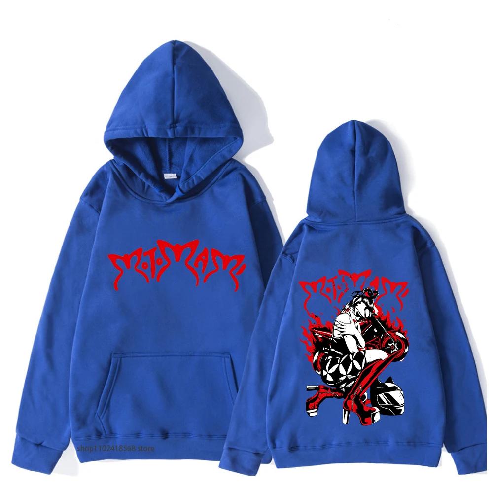 Motomami Svart Hettegenser Rosalia Grafisk Genser Menn Lounge Wear Fan Gave Pullover Hette Streetwear Kvinner