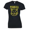 Funny Purrvana Ladies Skinny Fit Tshirt