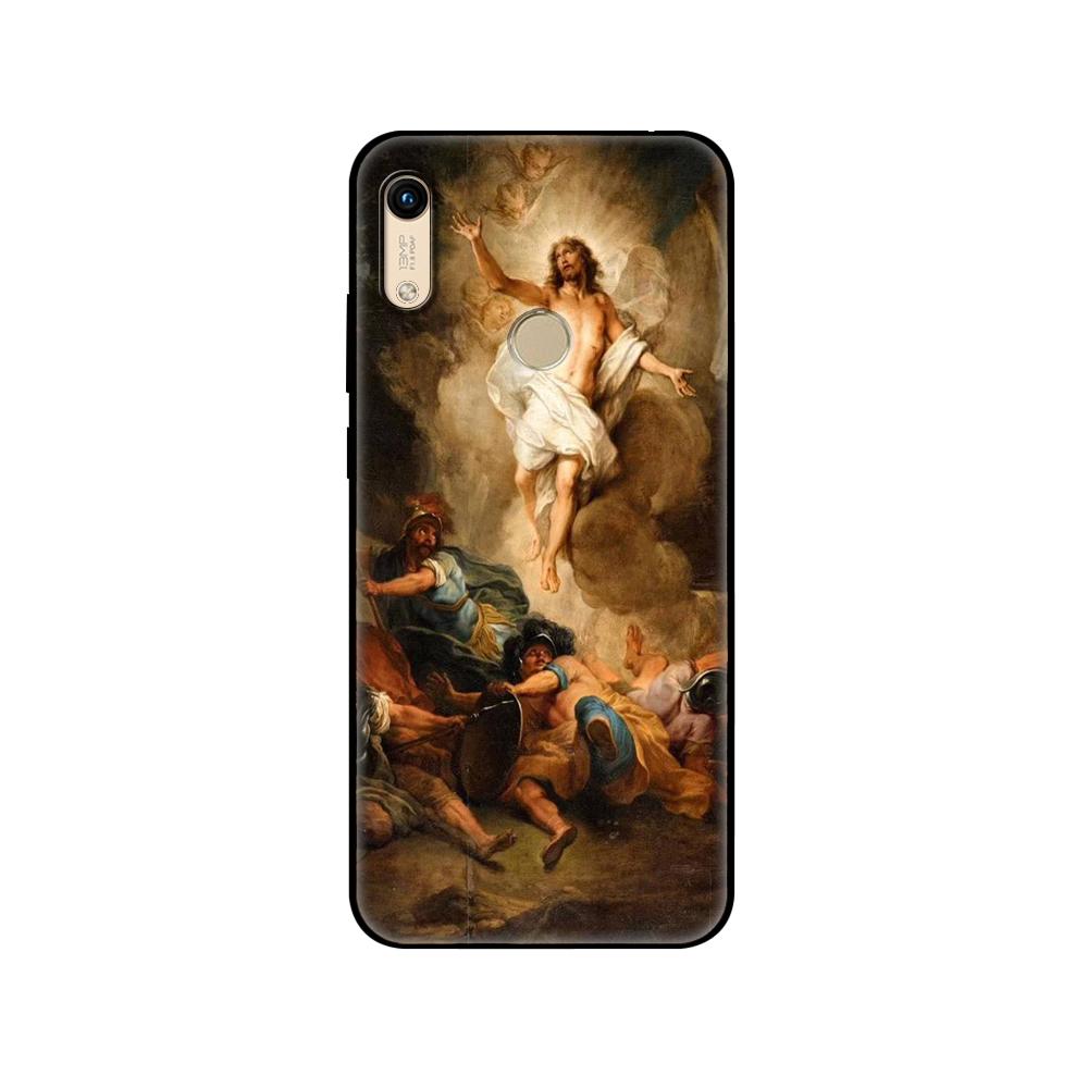 Black Tpu Case For Huawei Honor 8a Prime 8s Prime 9 Lite Honor 9A 9C 9X Premium 9x Pro 9S Case Cover Christ Jesus Cross