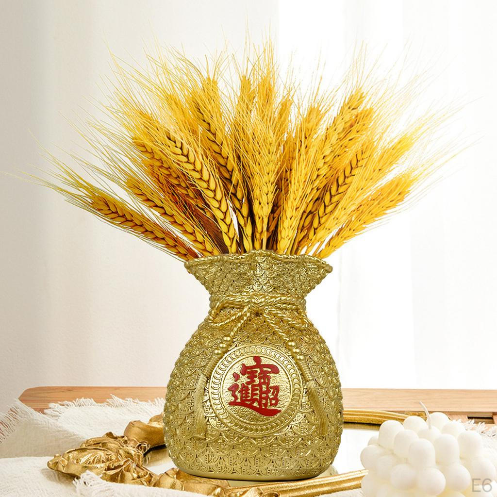 Chinese Flower Vase Shape Piggy Craft Wealth Furnishing Dorm Desktop