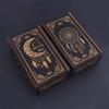 Wood Push Pull Tarots Card Storage Box Portable Card Container Astrology Trinkets Box Divination Card Storage Case