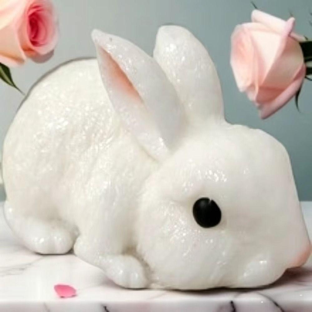 Silicone Rabbit Fidget Super Soft Pinching Fingertip Toy Creative Bunny Squishy Toy Desk Decor