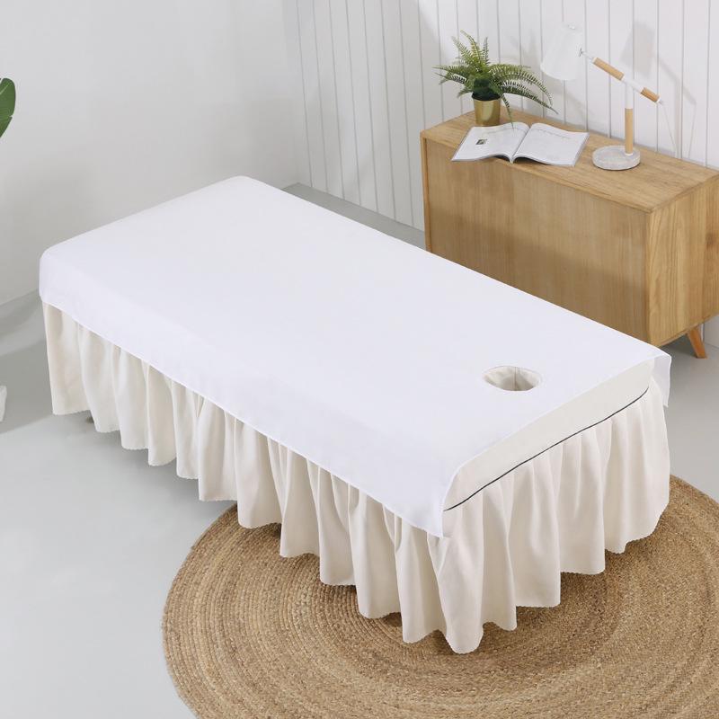 

Universal Brushed Pure Color Beauty Salon Bed Sheet with Hole for Massage Beds 80x190 CM