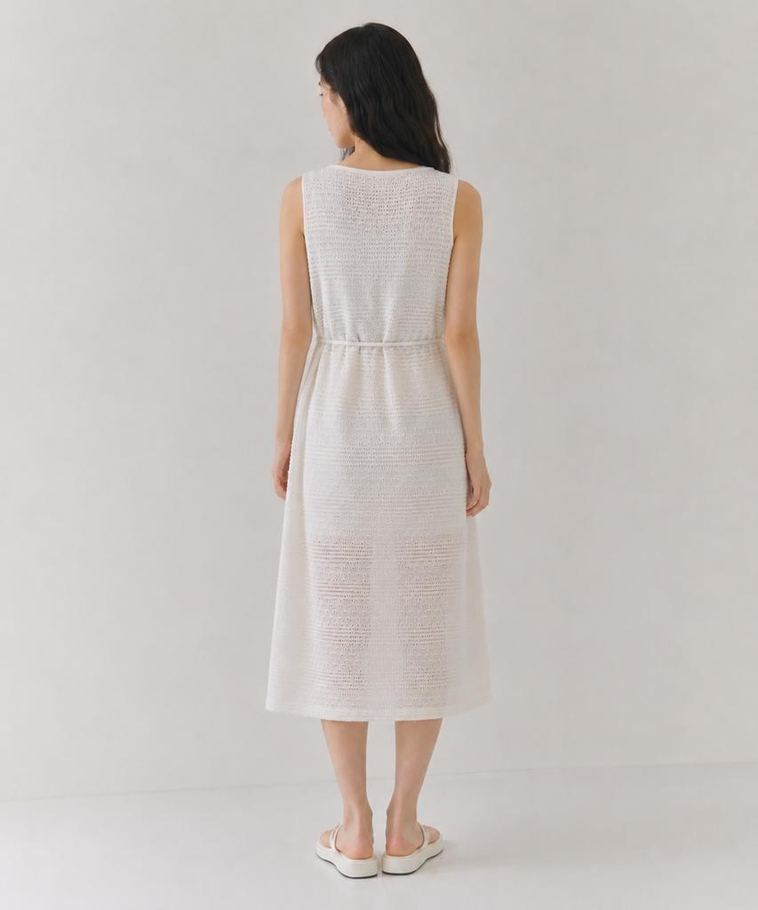 Sayu Crochet Layered Long Dress Ivory