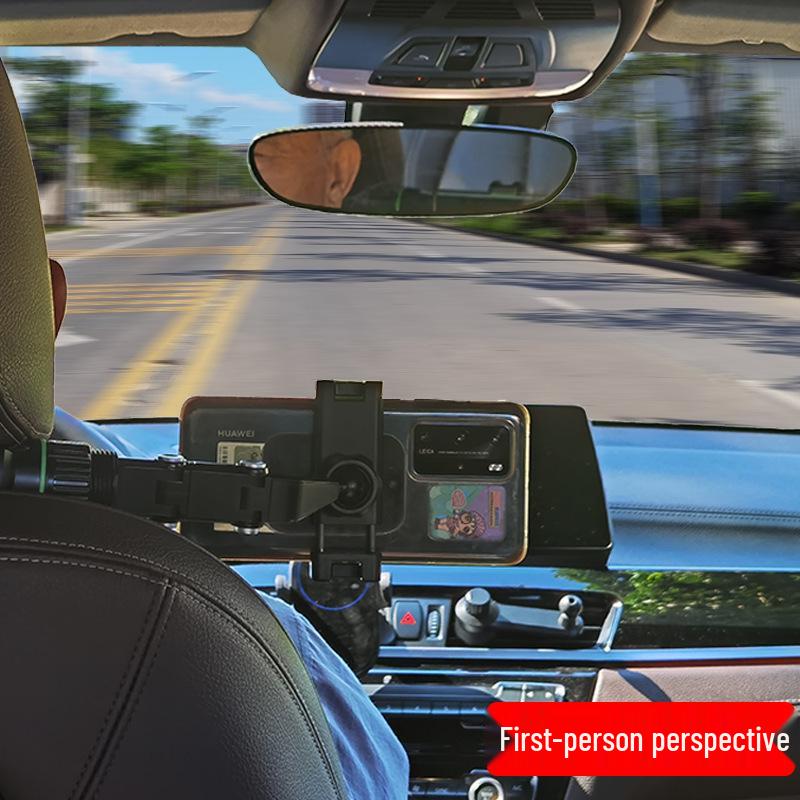 2023 Adjustable 960° Rotating Car Rearview Mirror Mobile Phone Holder with Single Clamp Tightening.