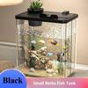 Moderner Tisch-Aquarium, Dekoratives Aquarium mit geringem Wartungsaufwand für Kampffische oder Garnelen, Aquarium, Kampffisch-Aquarium, Kristallklares Mini-Aquarium