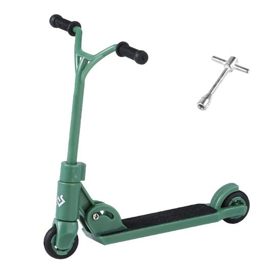 Mini Prstová Koloběžka Hračka s Nářadím Skládací Malá Dvoukolová Koloběžka s Brzdou Simulace Fingerboard Dekorace Dětská Vzdělávací Hračka