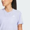 Adidas Own The Run Moisture Wicking Crew Neck Short Sleeve Regular T-Shirt Women Tops Purple JD6435