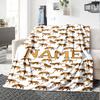 Leopard Pattern With Cozy Personalized Blanket Customize Text Soft Cozy For Sofa Couch Office Bed Picnics Allseason Use Cozy Home Lovers Perfect Gift