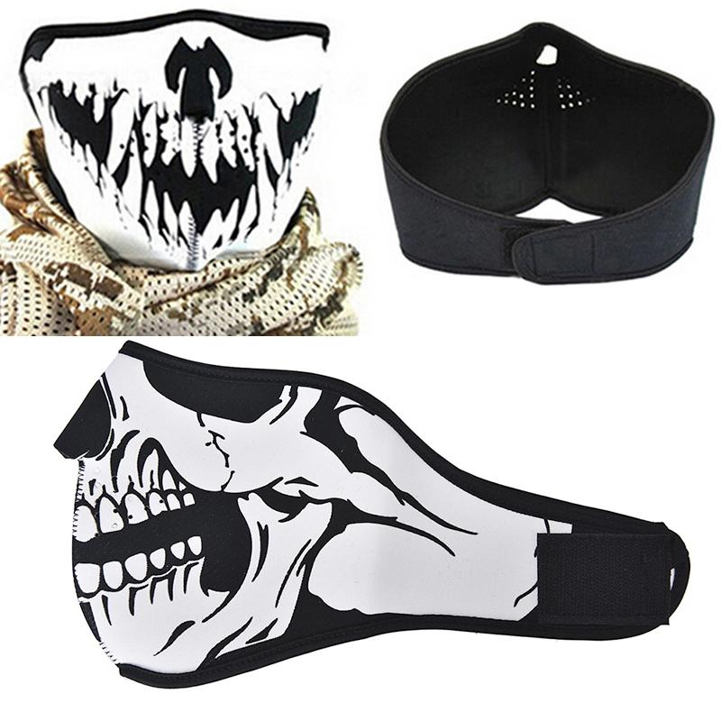 Punk Schedel Neopreen Halve Gezichtsmasker Ski Schaats Snowboard Motorfiets Bescherming