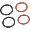 Power Steering Pump O-Ring 91345-RDA-A01 Inlet Outlet Seals Connector Gasket for Honda Civic 1998-2011 Black Red(Set of 4)