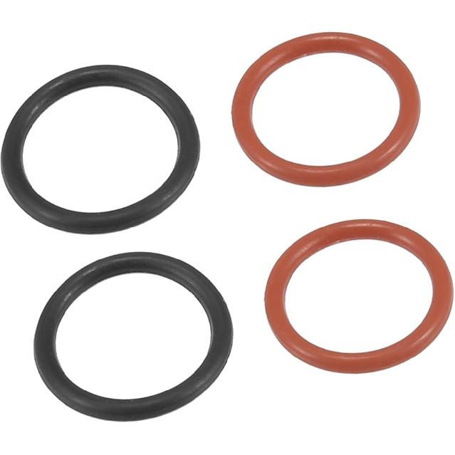 Power Steering Pump O-Ring 91345-RDA-A01 Inlet Outlet Seals Connector Gasket for Honda Civic 1998-2011 Black Red(Set of 4)