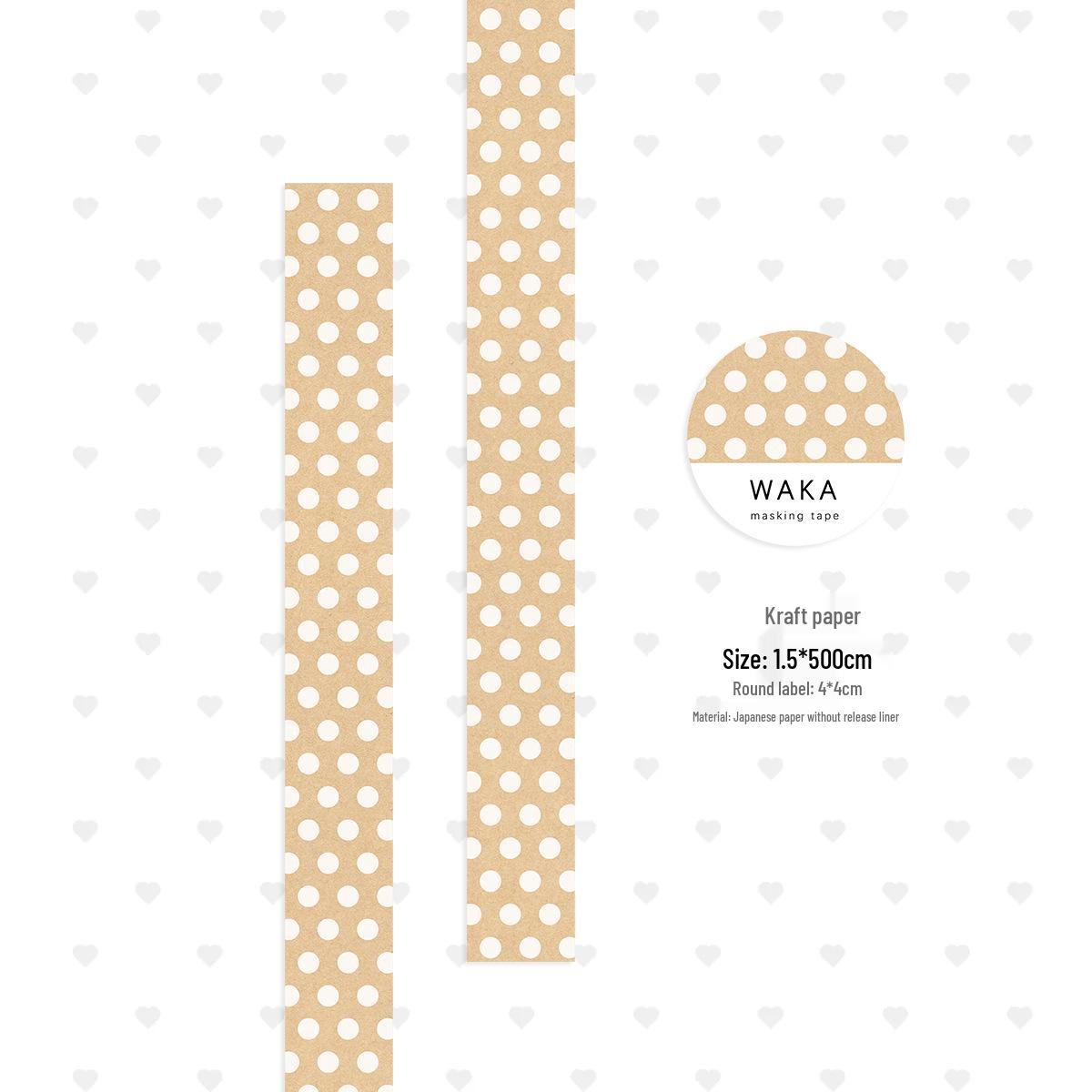 Waka Waka Polka Dots & Washi Tape: Colorful Tearable Journal Stickers - Cute Japanese Style Collage Dots.