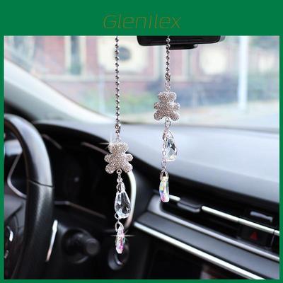 Colgante Espejo Retrovisor Coche Adorno Colgante Cristal Decorativo Estilo Simple Material Diamante