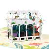 Elegant 3D Foldable Flower House Card Personalized Foldable Glass HouseCard Lovely Floral Greeting for Friend and Family