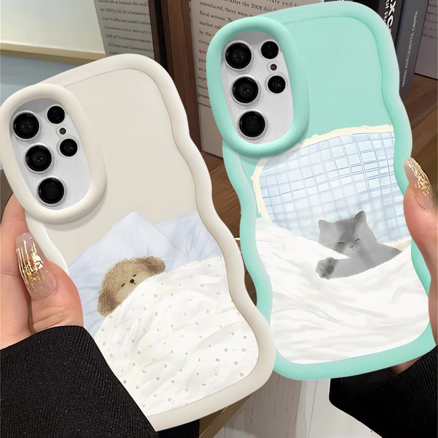 Soft Phone Cover Case for Samsung Galaxy A26 S22 Ultra S25 A25 S24 S20 FE S21 S23 Plus A24 A36 A55 A34 A35 A54 Cartoon Dog