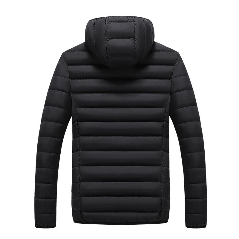 Clothing Cotton Coat Men's Winter New Solid-colour Removable Cap Casual Trend Thickened Top Coat Men Comfortable and Versatile Jacket