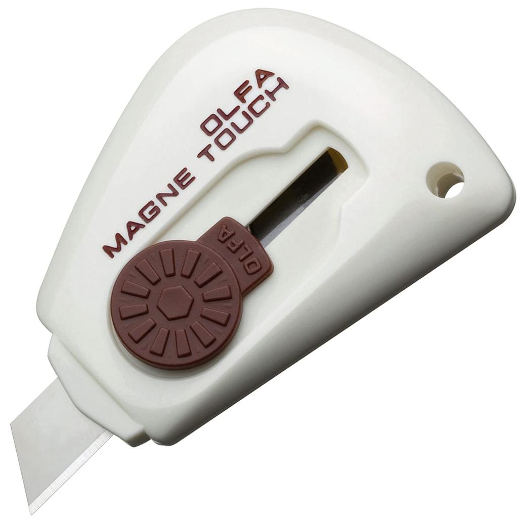 OLFA Compact Knife Magnetouch 95B2 (2-pack, White/Lime Green)