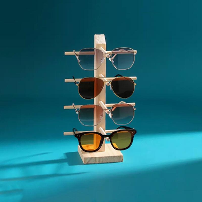 

Handmade Wooden Glasses And Jewelry Display Organizer Rack For Retail And Personal Use