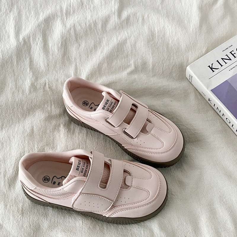 Uncle Xi niche Velcro German training little white shoes women's versatile chic soft sole ugly cute board shoes casual sports Forrest Gump shoes