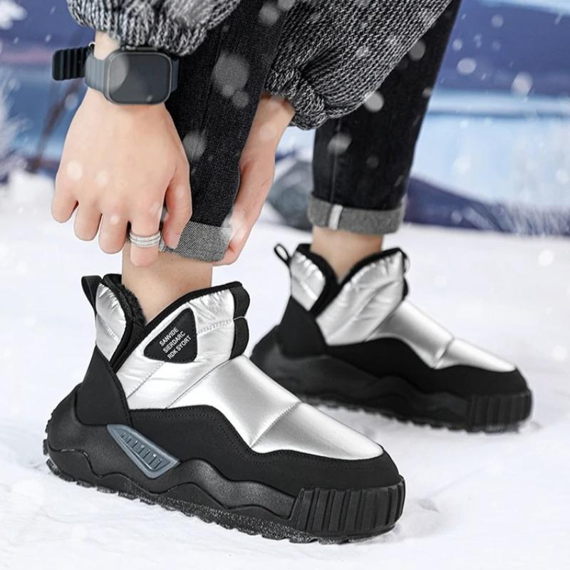 Winter Warm Snow Boots For Men Plush High Top Cotton Shoes Outdoor Anti-Skid Comfortable Casual Shoes For Mens Botas Para Hombre