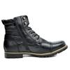 Fashion Men Boot Metal Double Zipper Motorcycle Boot Men Leather Casual Ankle Boots Botas Tacticas Hombre Militar Zapatos Para Hombres