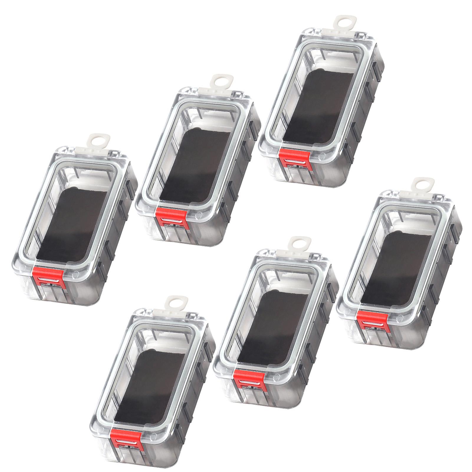 

Коробка для рыболовных снастей Ночное свечение Магнитная Водонепроницаемая Герметичная Контейнеры для инструментов для наживки Приманки Соединяемая Красная