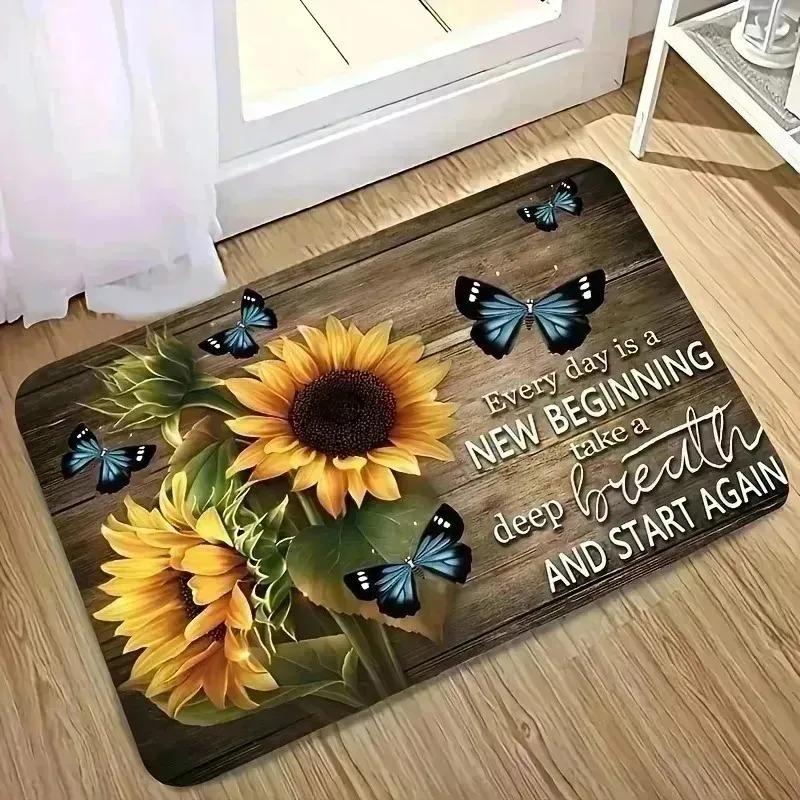 

1PC 3D Pattern Kitchen Rugs Non-Slip Home Door Mats Pop design Bathroom Rugs Bath Mat Carpet for Home Sink Laundry Decor 40cm x 60cm