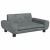 VidaXL Dog Bed, Pet Sofa with Wooden Frame, Basket for Puppies Indoor House, Dark Grey 171990